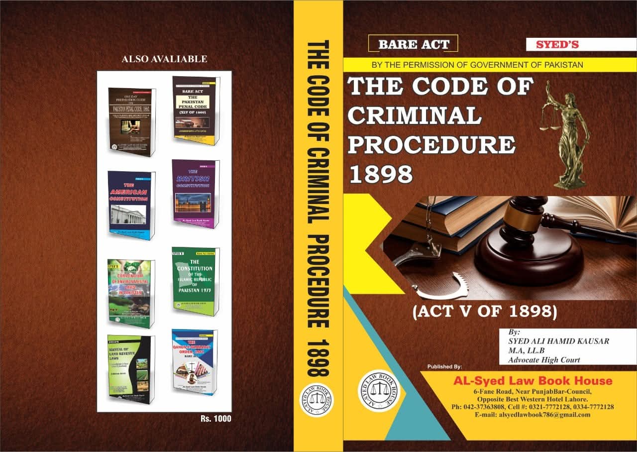 The Code Of Criminal Procedure 1898 By Syed Ali Hamid Kausar